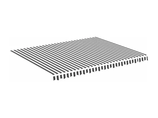 Tissu de remplacement pour auvent Anthracite et blanc 4,5x3,5 m