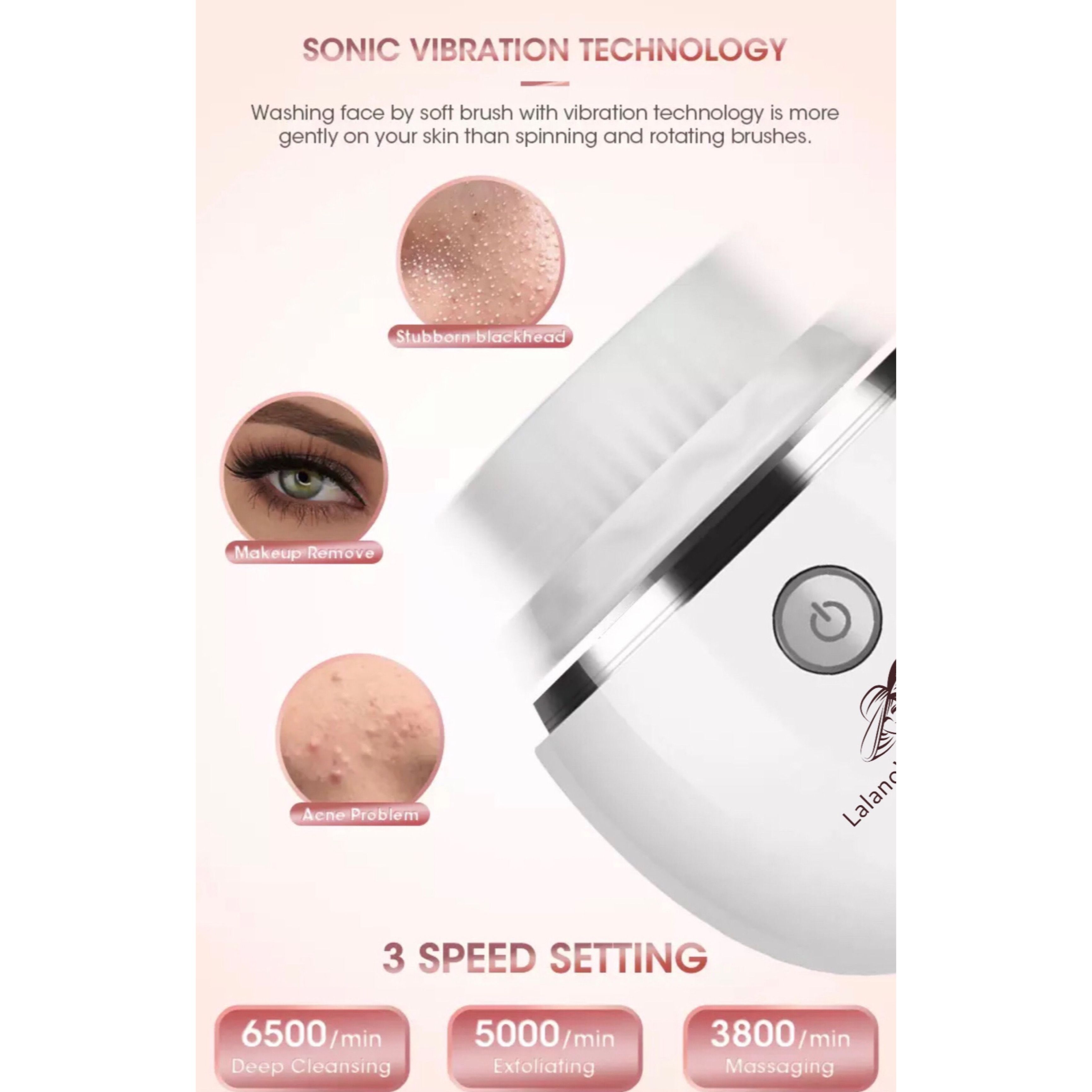 Lalano`S Cosmetics 3D Oscillation Gesichtsreinigungsbürste