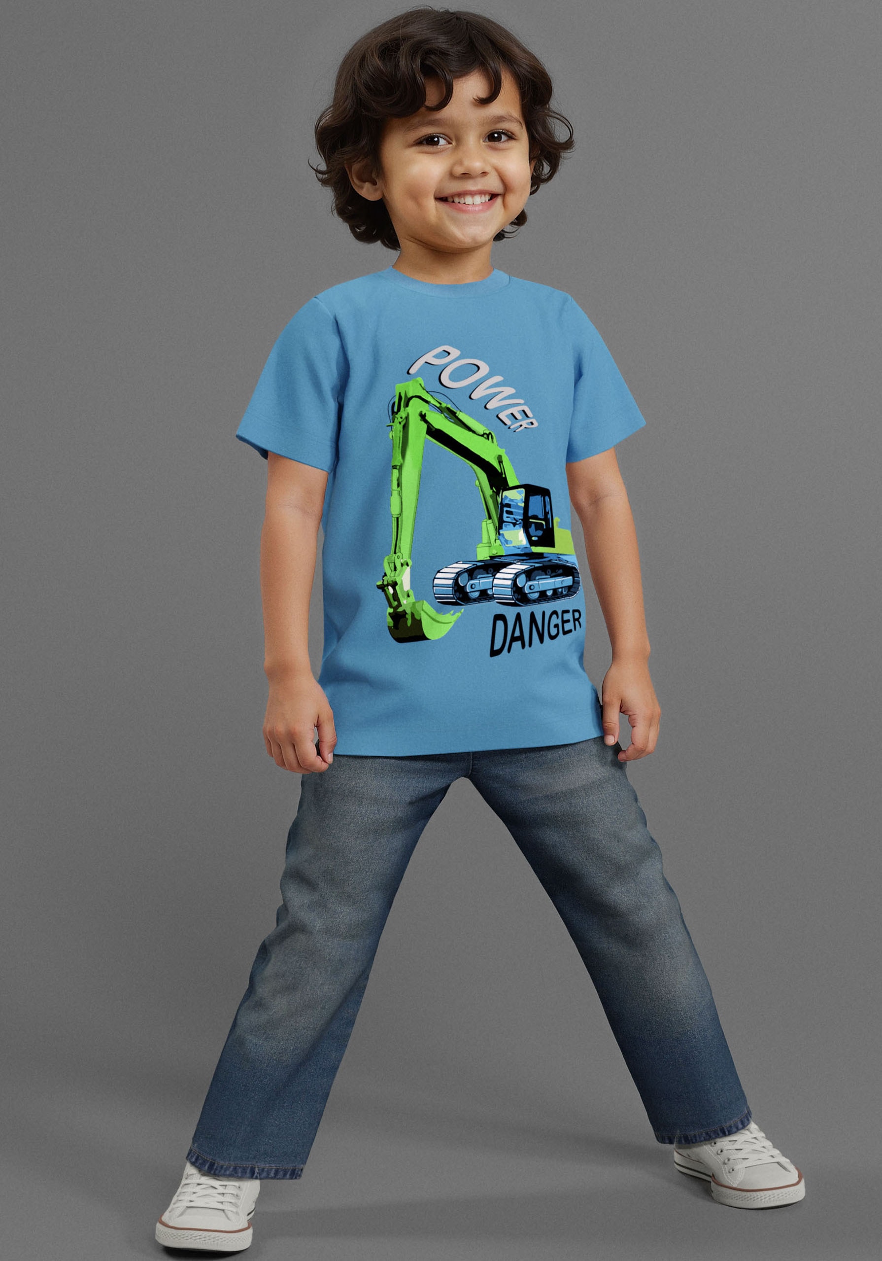KIDSWORLD T-Shirt »BAGGER«, lässiger Kran-Print