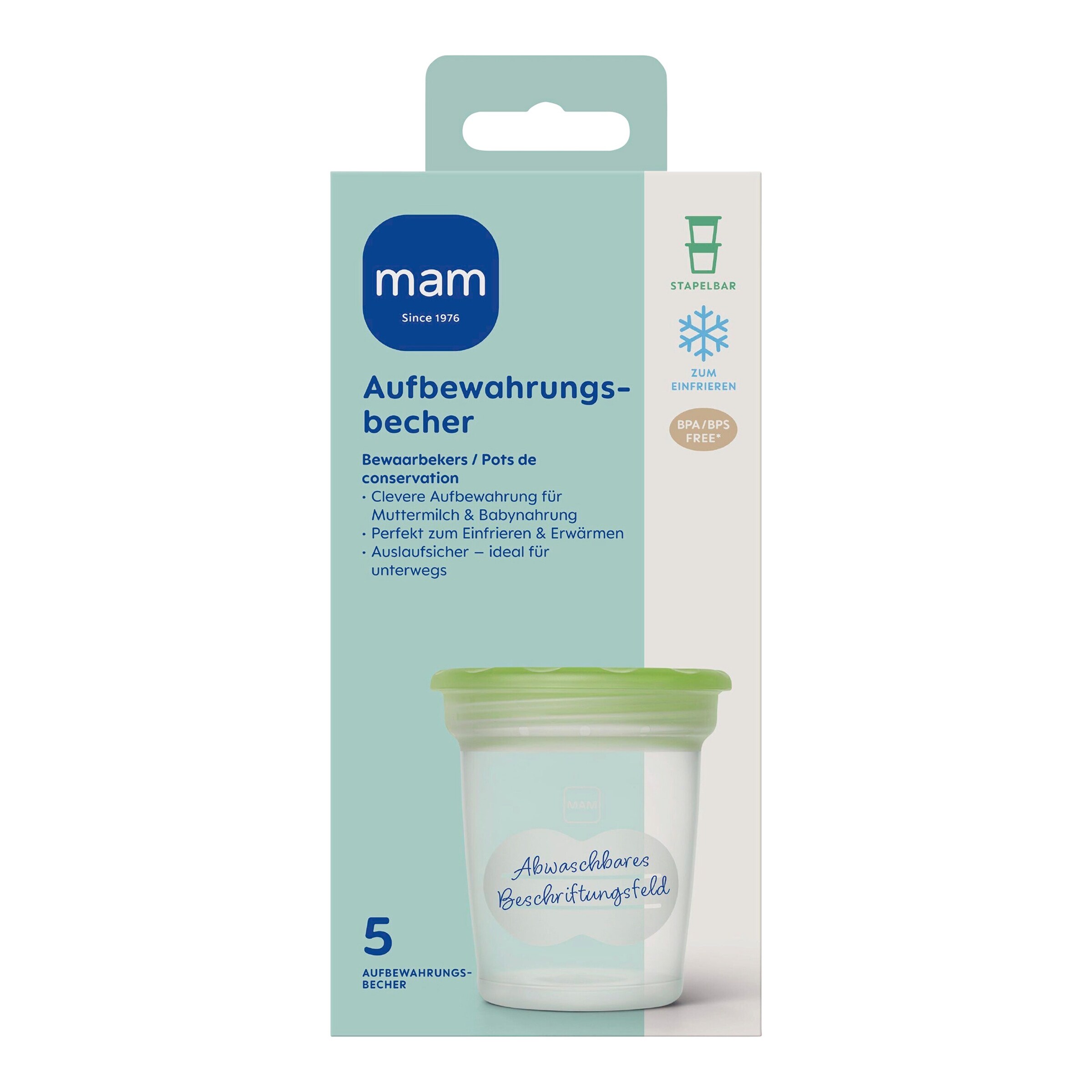 MAM 5er-Pack Aufbewahrungsbecher, 120ml