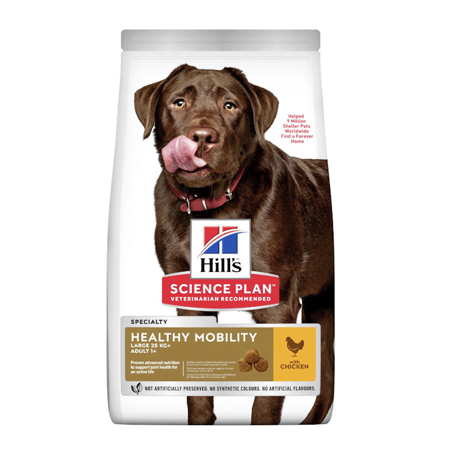 Ração para cães adultos de porte grande Hill's Science Plan Healthy Mobility com sabor de frango