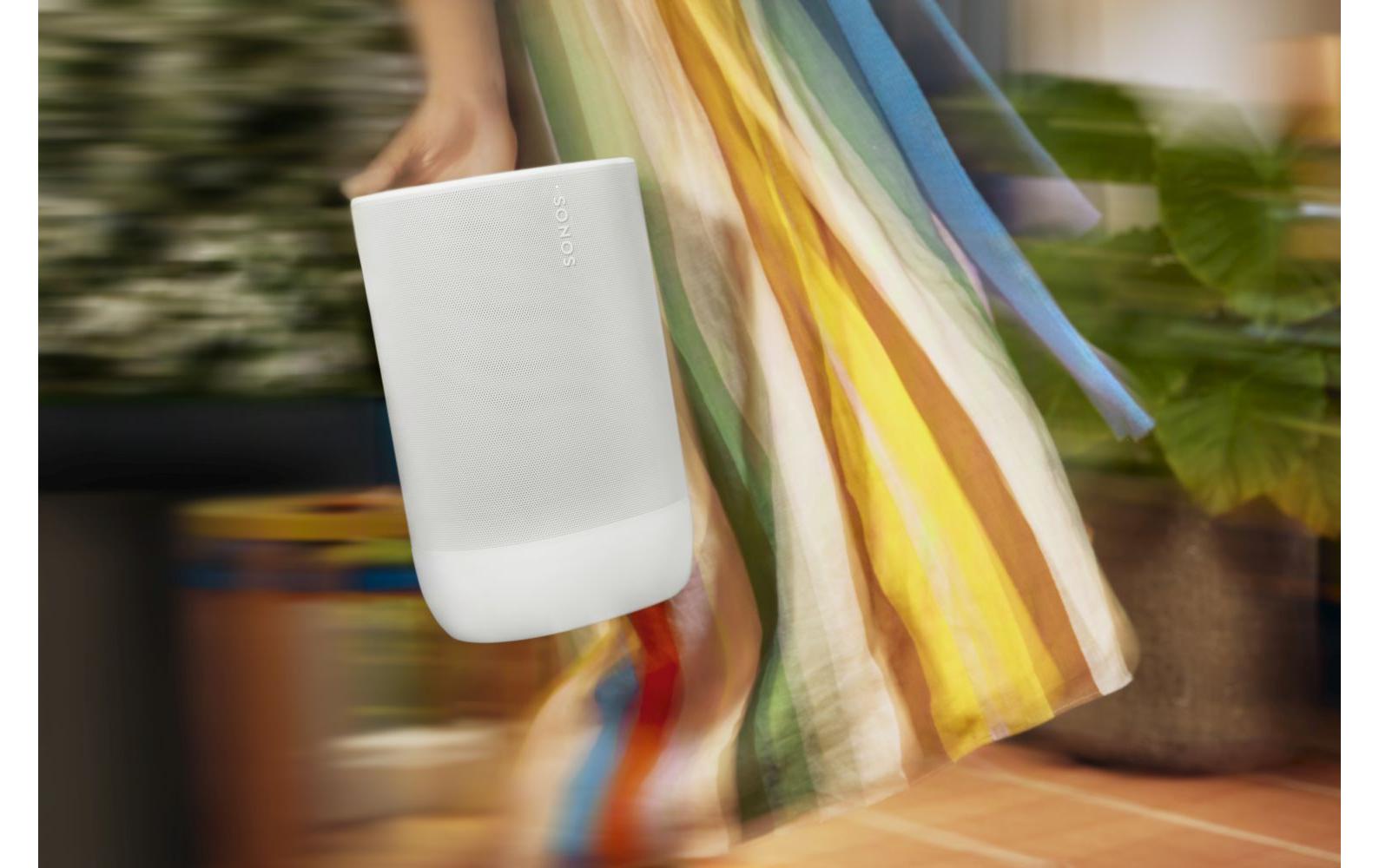 Smart Speaker Move 2 Weiss<br>Komplett überarbeiteter, leistungsstarker Smart Speaker