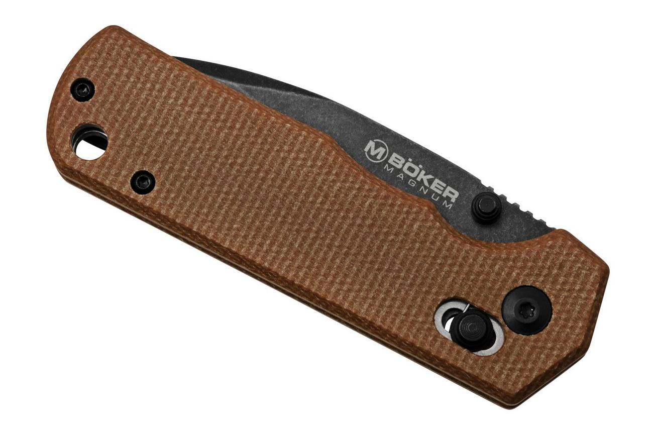 Böker Magnum Rockstub 01SC710 Brown Micarta, zakmes