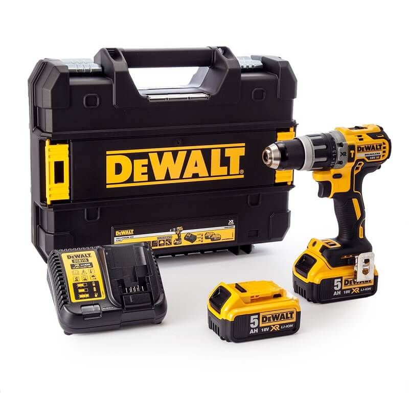 DeWALT DCD796P2 18V Li-ion accu klopboor-/schroefmachine set (2x5Ah) in koffer - koolborstelloos