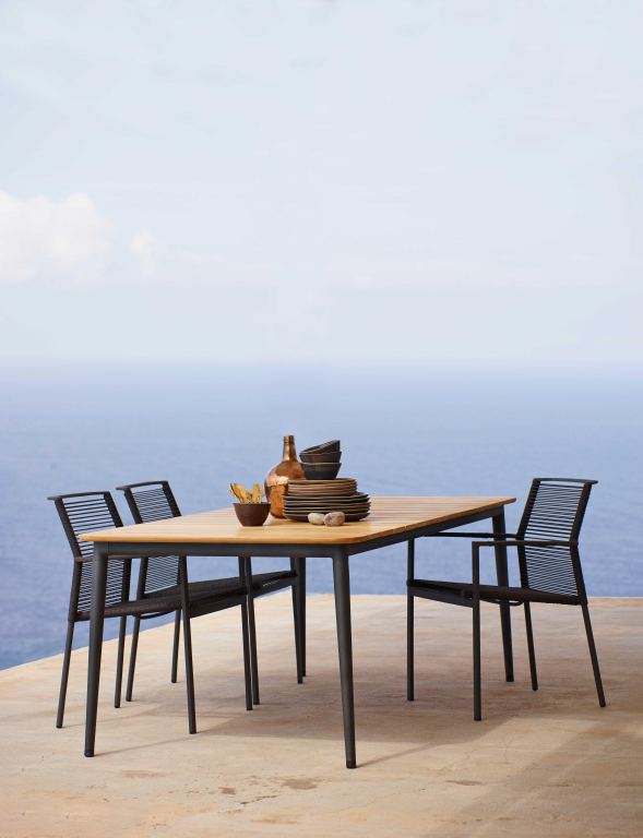 Cane-Line Core tuintafel 160x100 Lava Grey