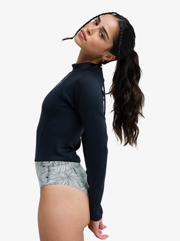 Pro Surf Maillot une pièce manches longues Noir Femme