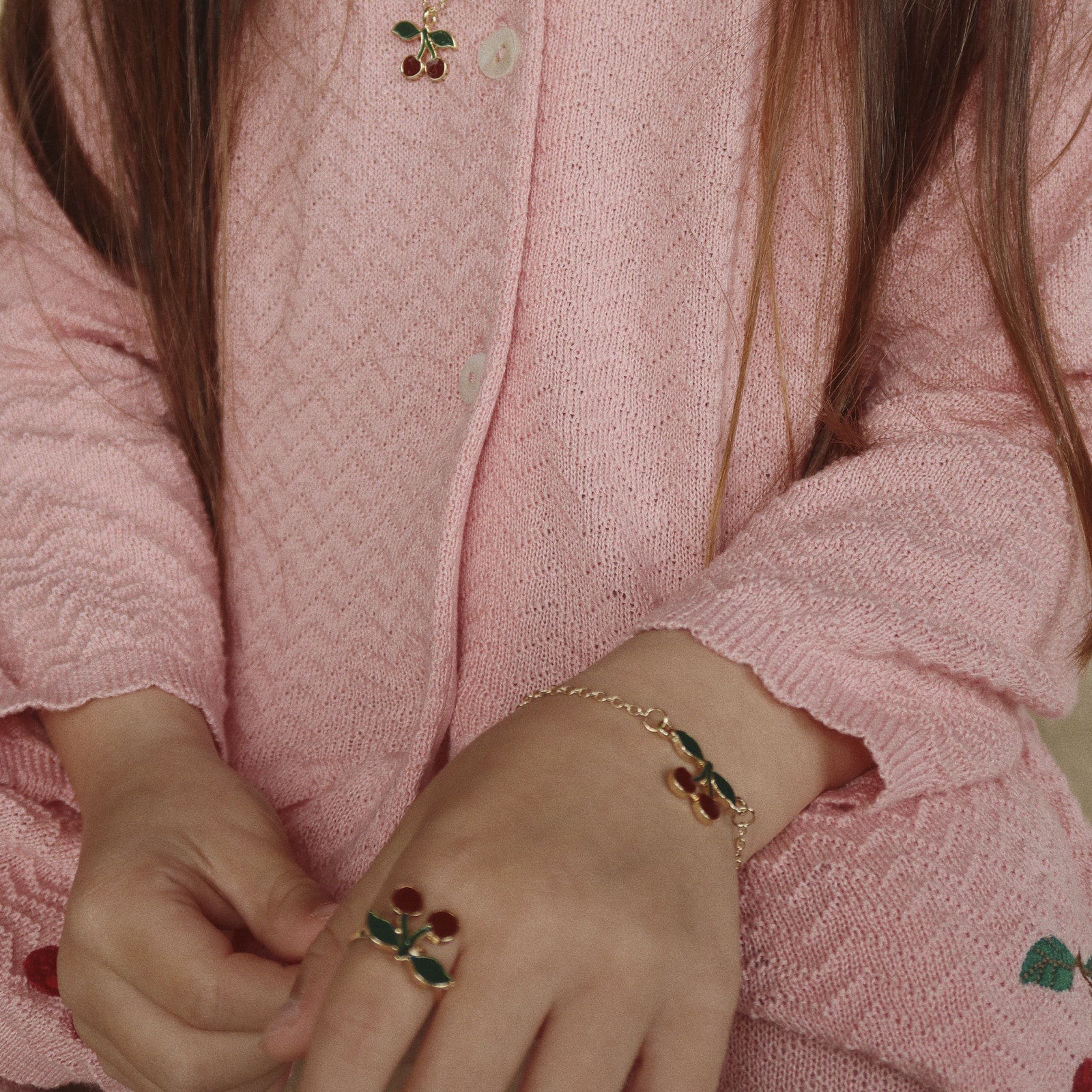 Armband 2er-Set Cherry Bestie Gold