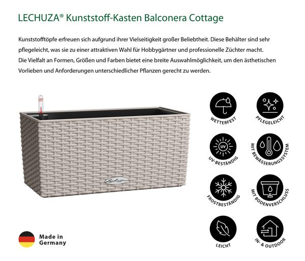 LECHUZA® Kunststoff-Kasten Balconera Cottage,