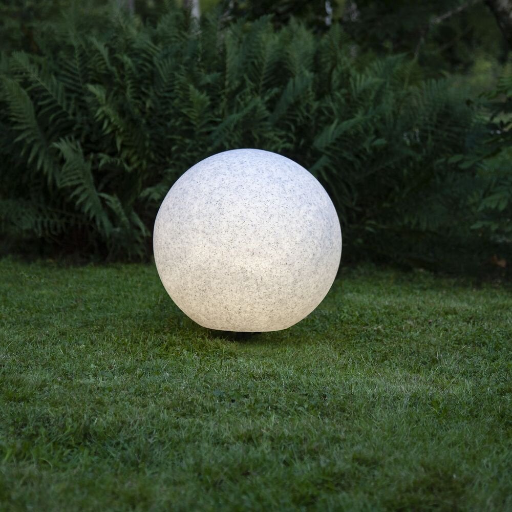 Gardenlight tuinbol in witgrijs E27 500 mm