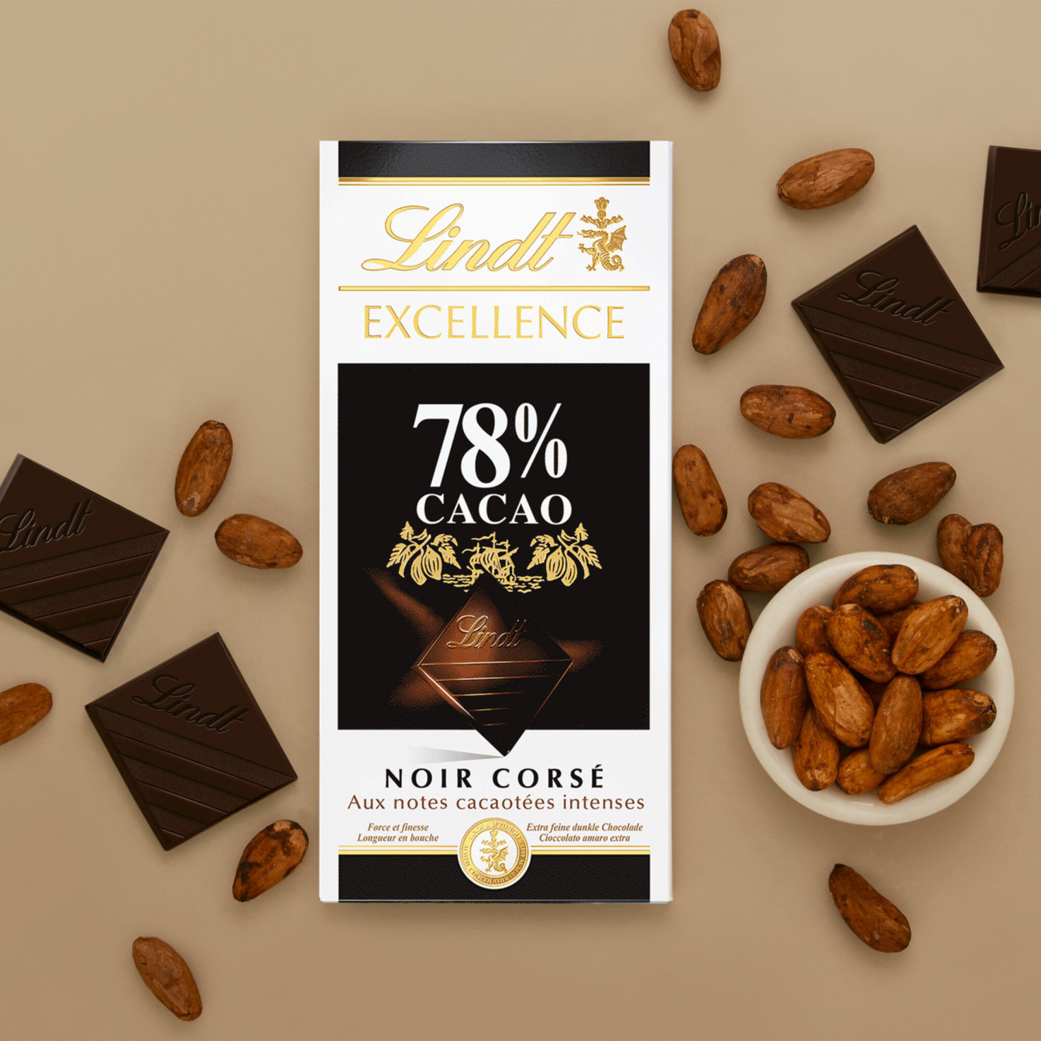 Lindt Excellence Dunkel 78% Cacao Tafelschokolade