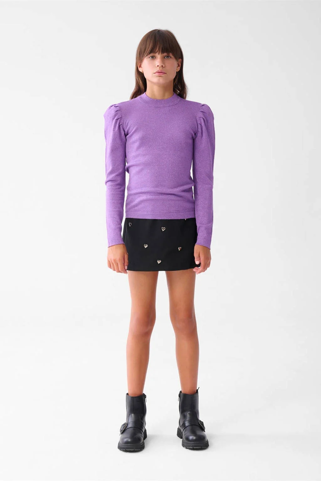 Shoeby glitter top paars