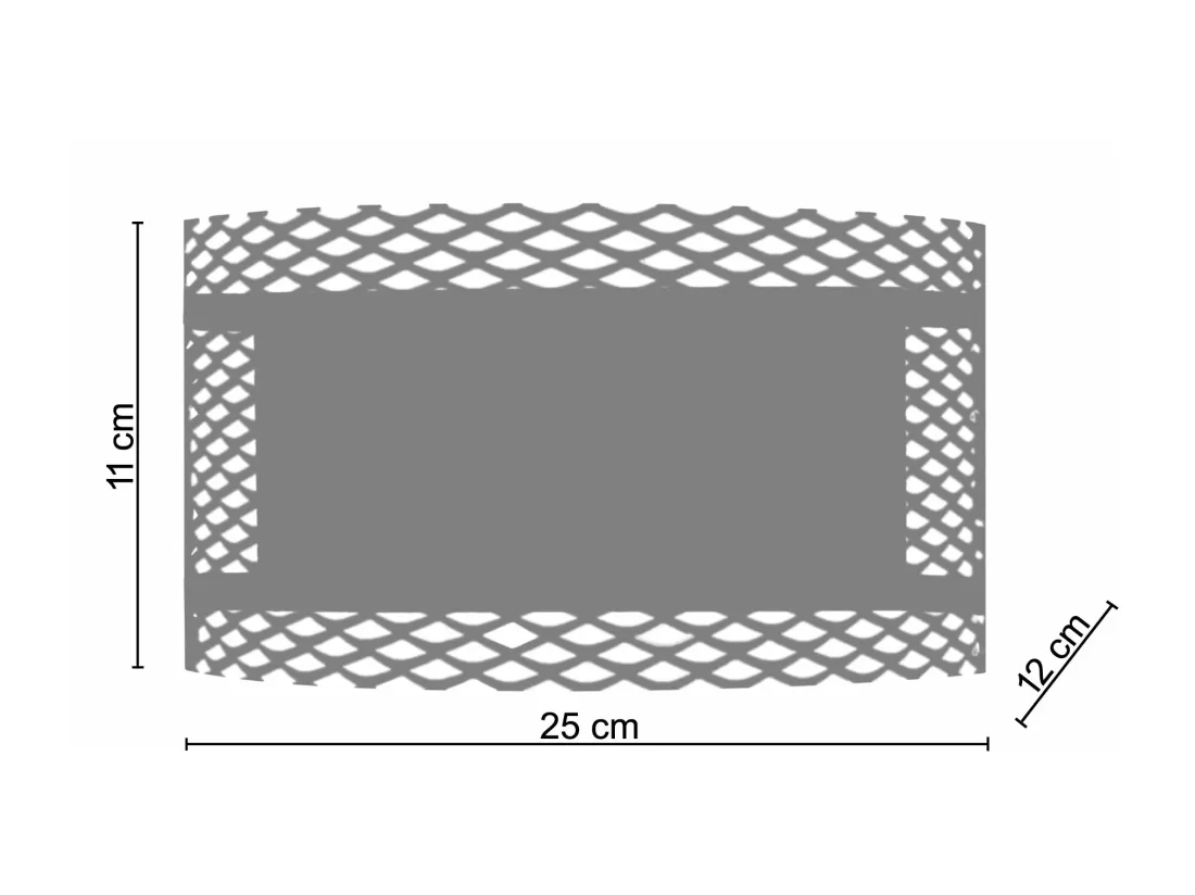 Applique acier bleu 11 cm.
