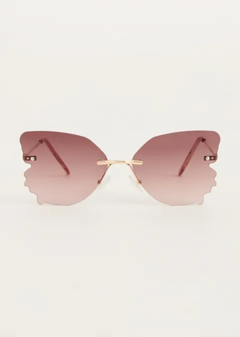 Zonnebril met vlindervormige glazen roze (ROS)
