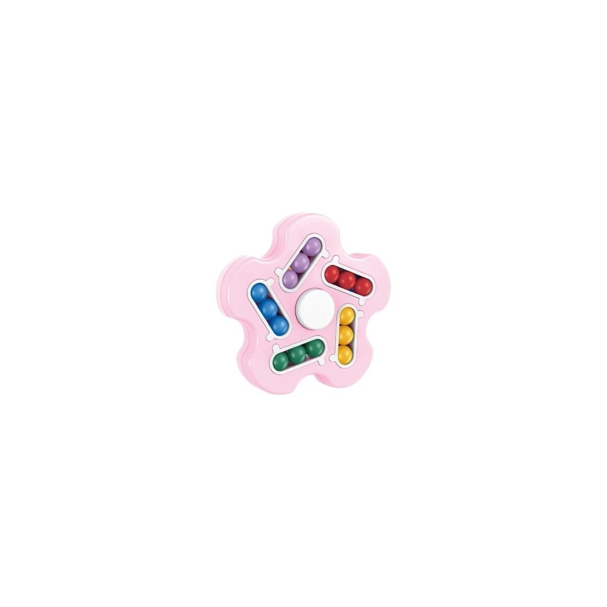 Fidget spinner puslespill med baller i forskjellige farger, Rosa
