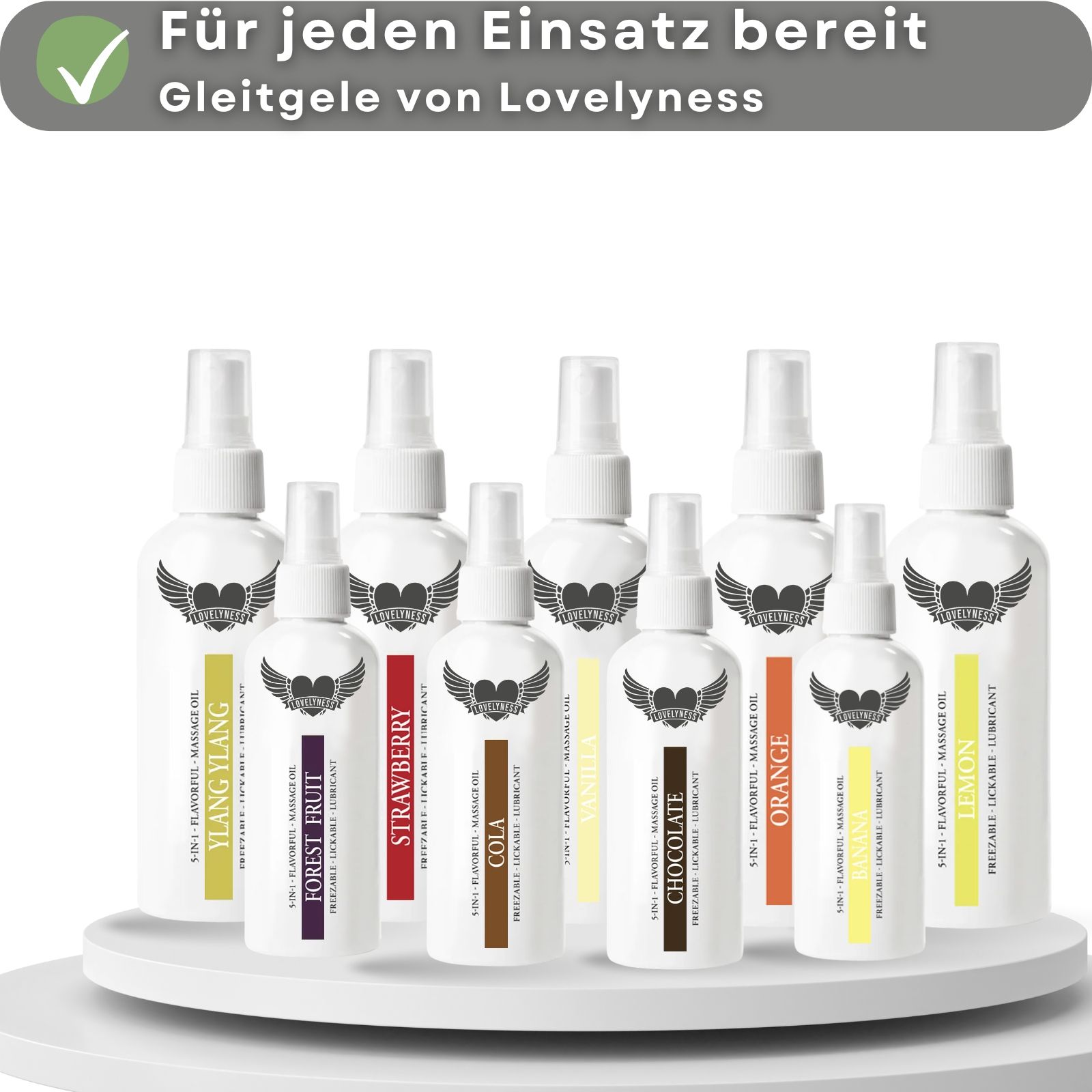 Lovelyness - Gleitgel und Massageöl 2in1 mit Geschmack Waldfrucht