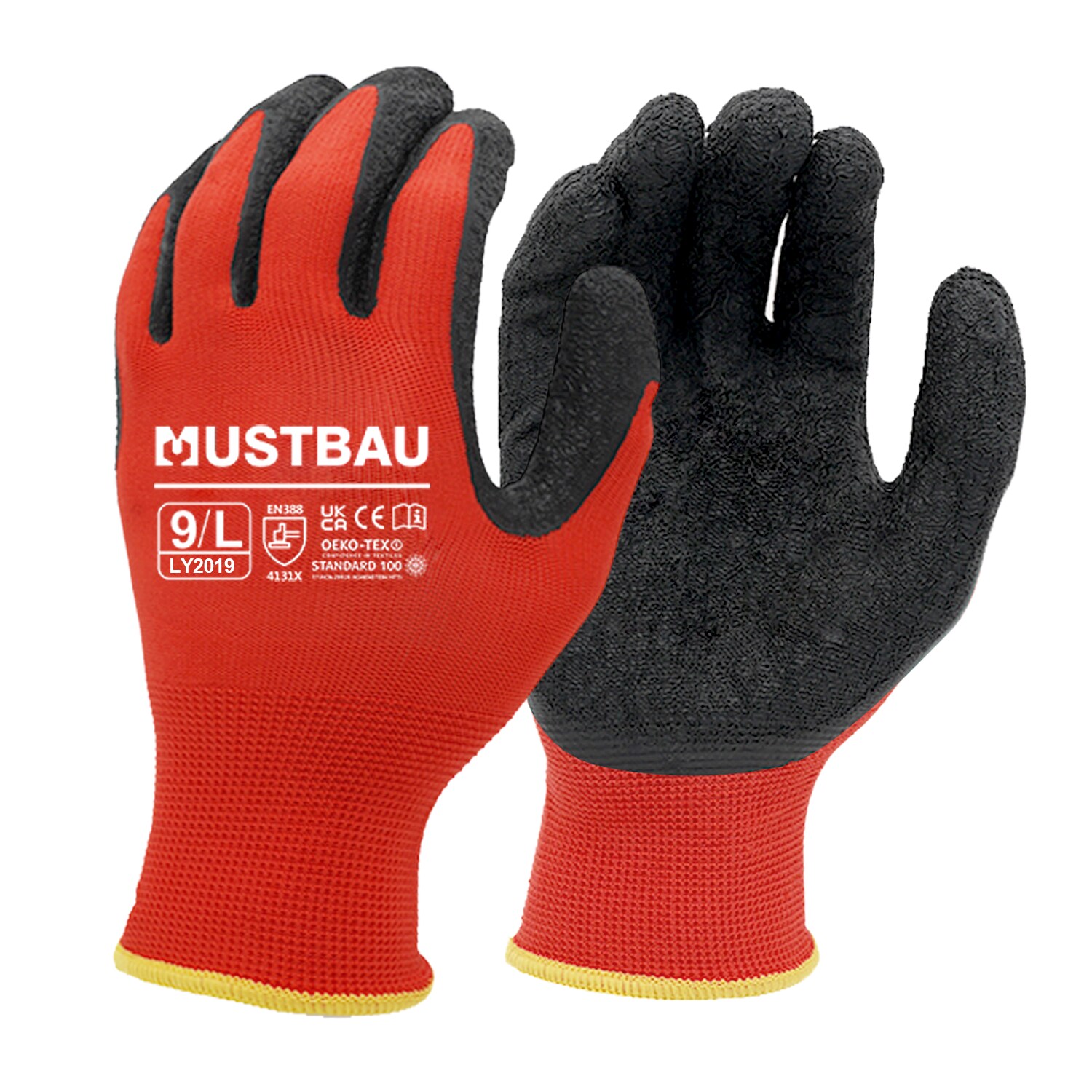 Mustbau Arbeitshandschuhe 12 Pack,Rutschfest Gartenhandschuhe Montagehandschuhe, SIZE: M