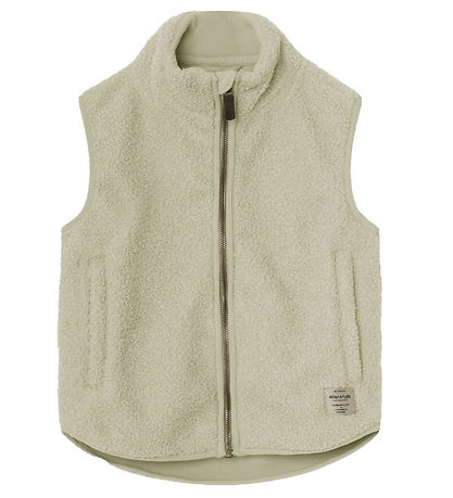 Mini A Ture Fleeceweste - Teddy - MatBattal - Ulme Green