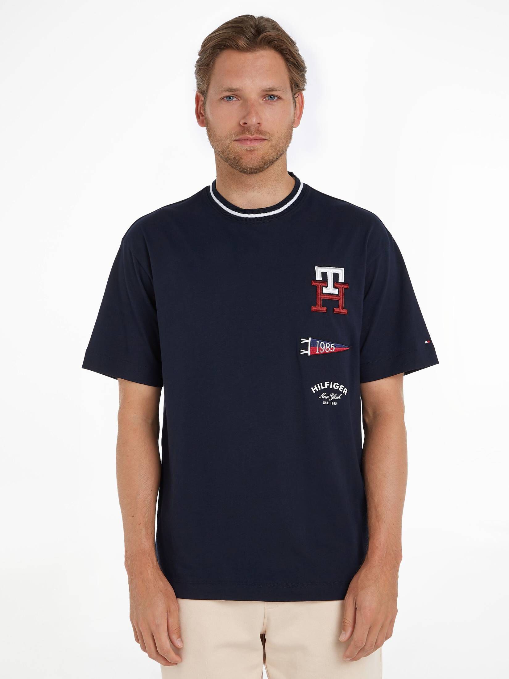 Tommy Hilfiger| Herren T-Shirt MULTI BADGE ICON TEE