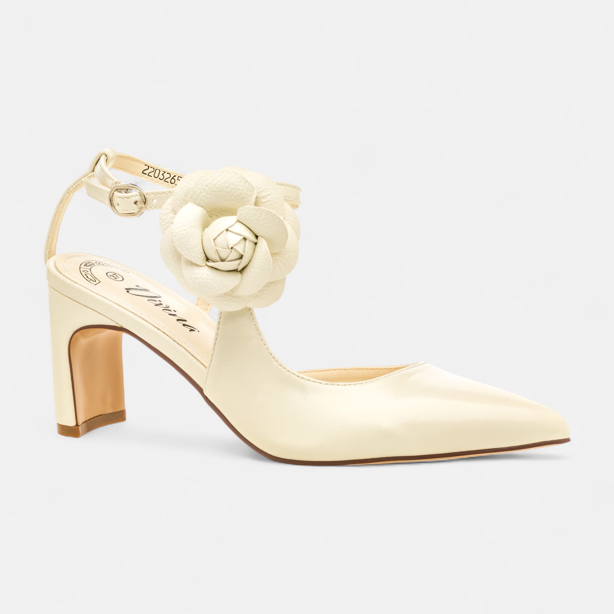 Escarpins avec bride arrière à talon Femme blanc