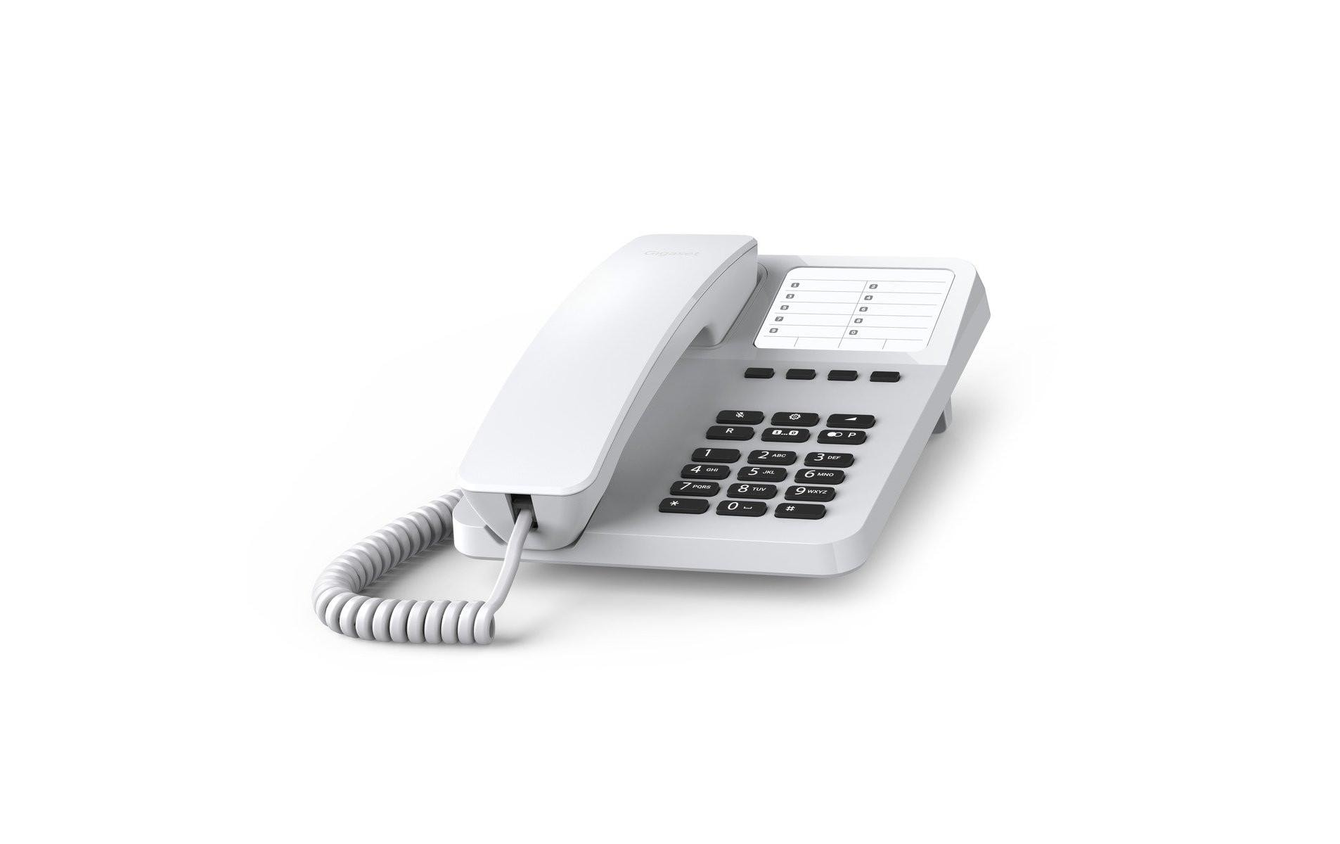 Tischtelefon Desk 400 WeissDas Wand- und Tischtelefon für einfache Telefonie