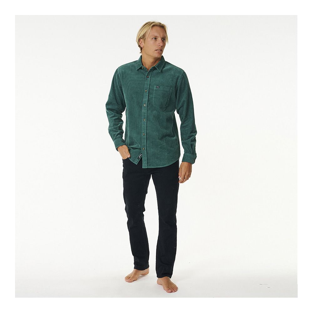 Rip Curl STATE CORD - Chemise Homme washed green