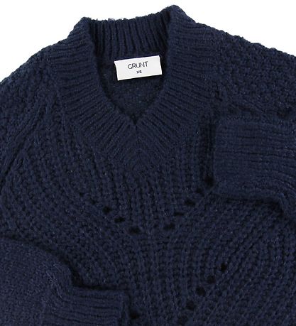 Grønt Bluse - Hedvig - Strik - Night Blue