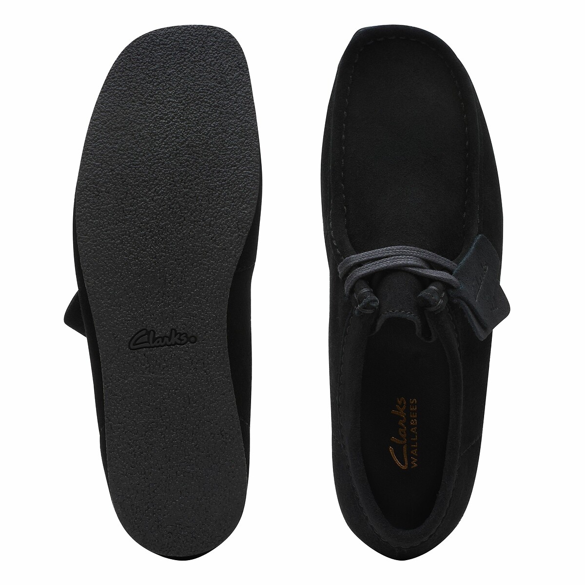 CLARKS<br>Derbies Wallabee em couro camurça