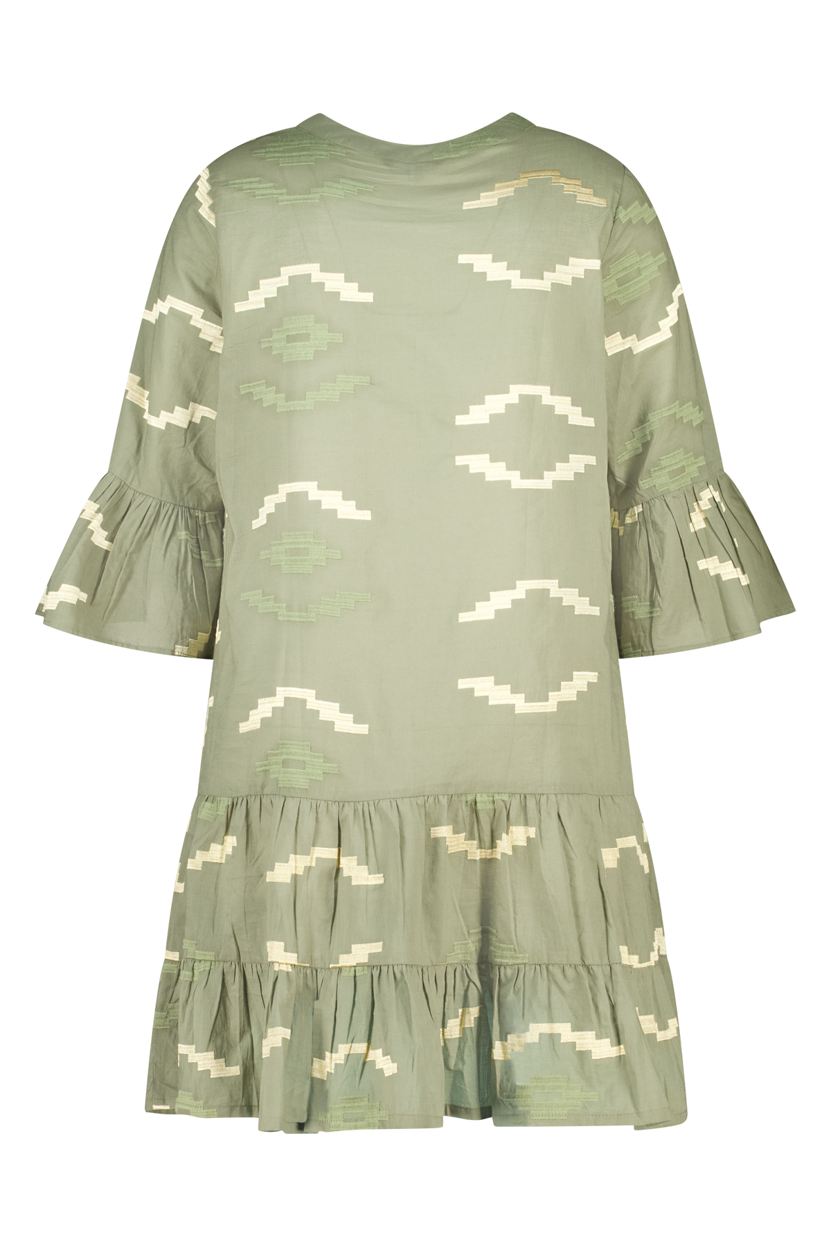 Jurk met print Khaki
