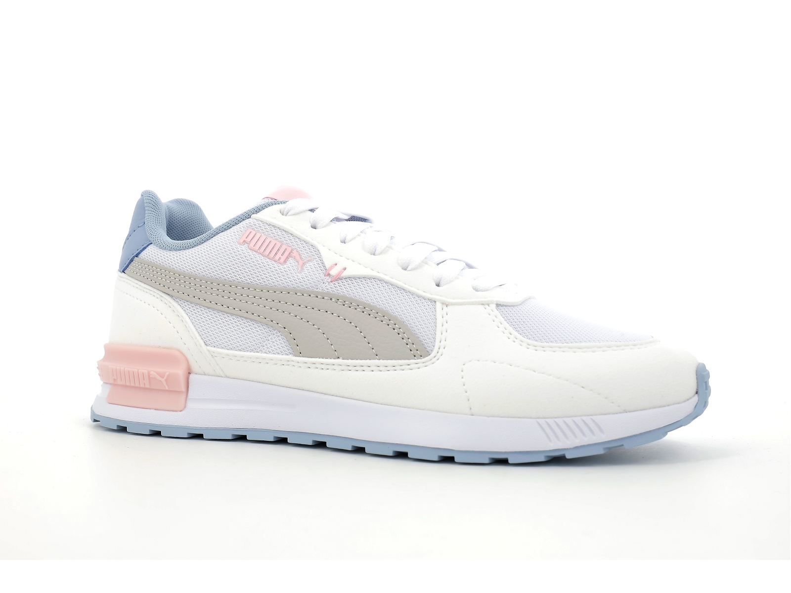 Puma-381987 Matières combinées Blanc-Gris