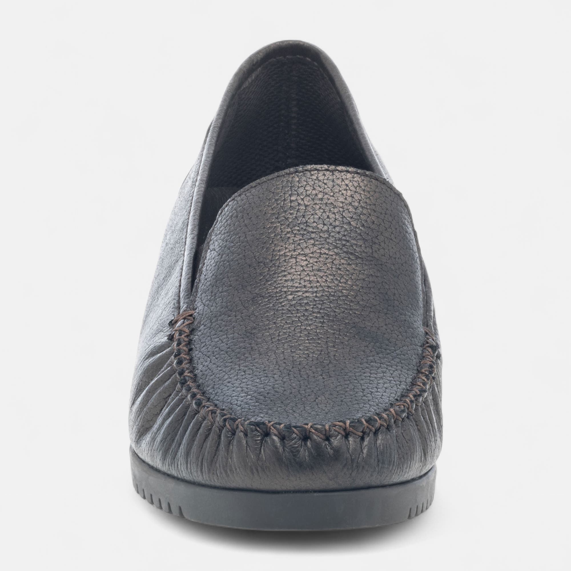 Mocassins pieds sensibles Femme en cuir bronze
