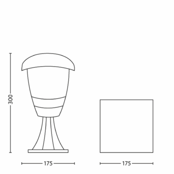 Philips Tuinsokkel MyGarden Creek Zwart 60W