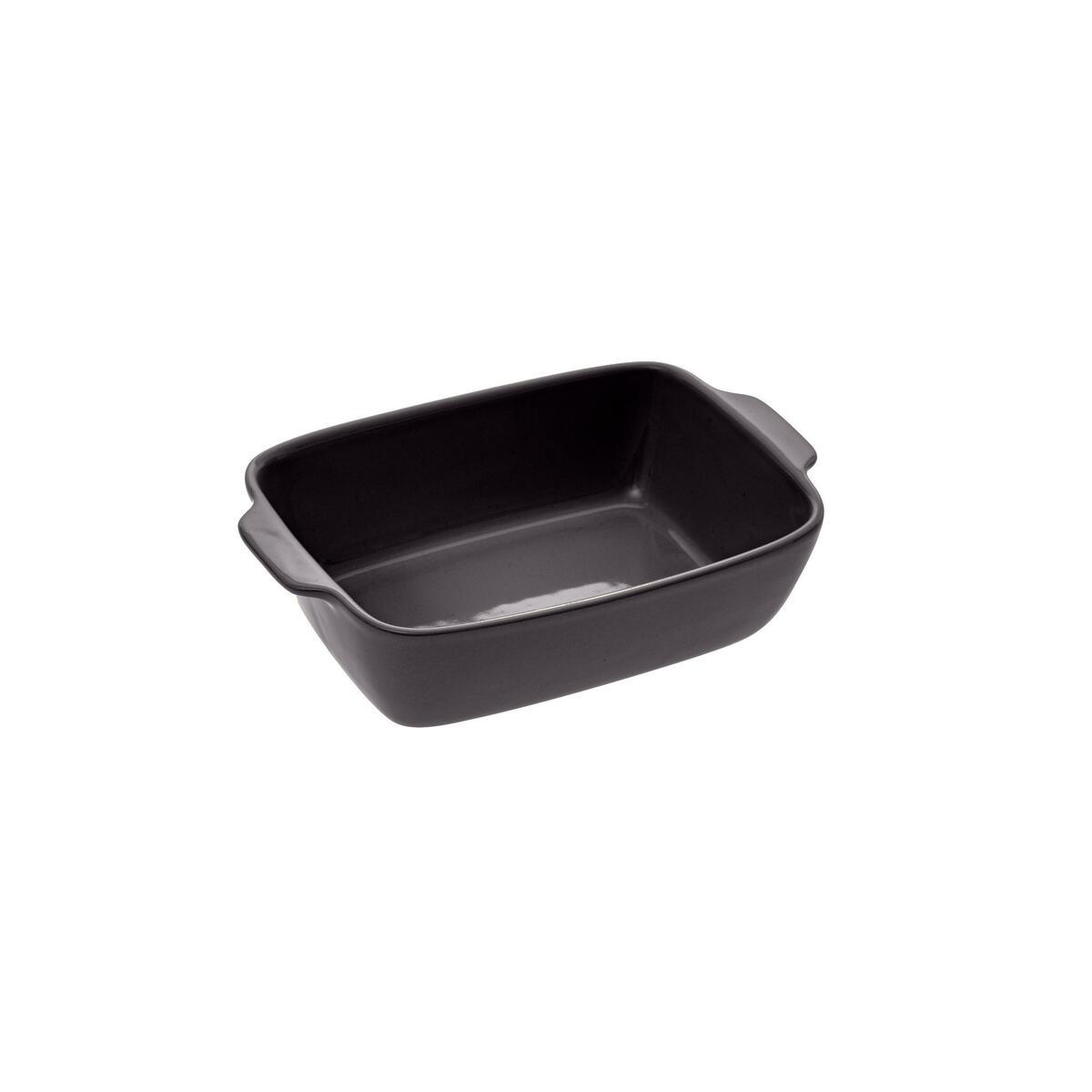 PLAT RECTANGLE CERAMIQUE 25X16CM GRIS