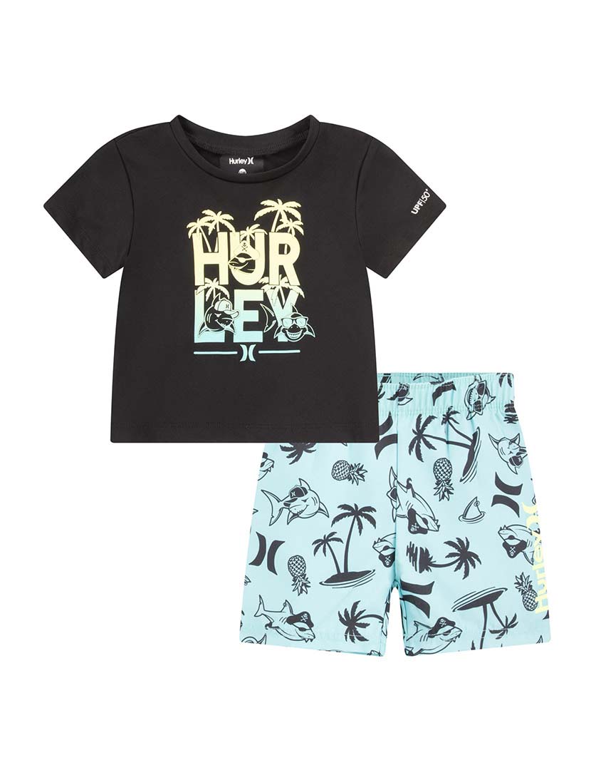 Black and Green Boys Pajama Set