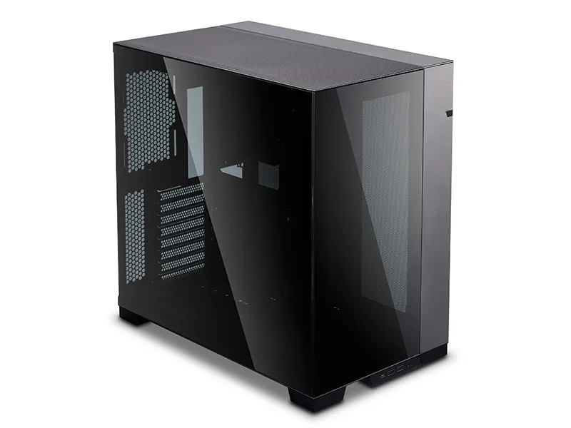 Lian Li O11 Dynamic Evo - Mid tower - udvidet ATX - sidepanel med vindue (hærdet glas) - ingen strømforsyning - havnegrå - USB/Lyd