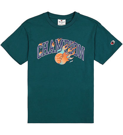 Champion T-Shirt - Grün m. Logo