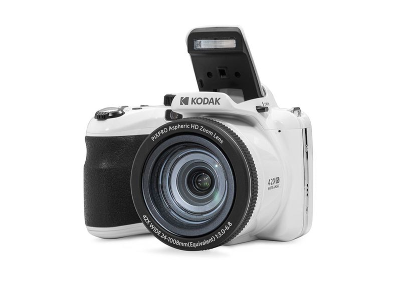 Kodak Fotokamera Pixpro AZ425 Weiss Digitalkamera mit 42-fachem optischem Zoom