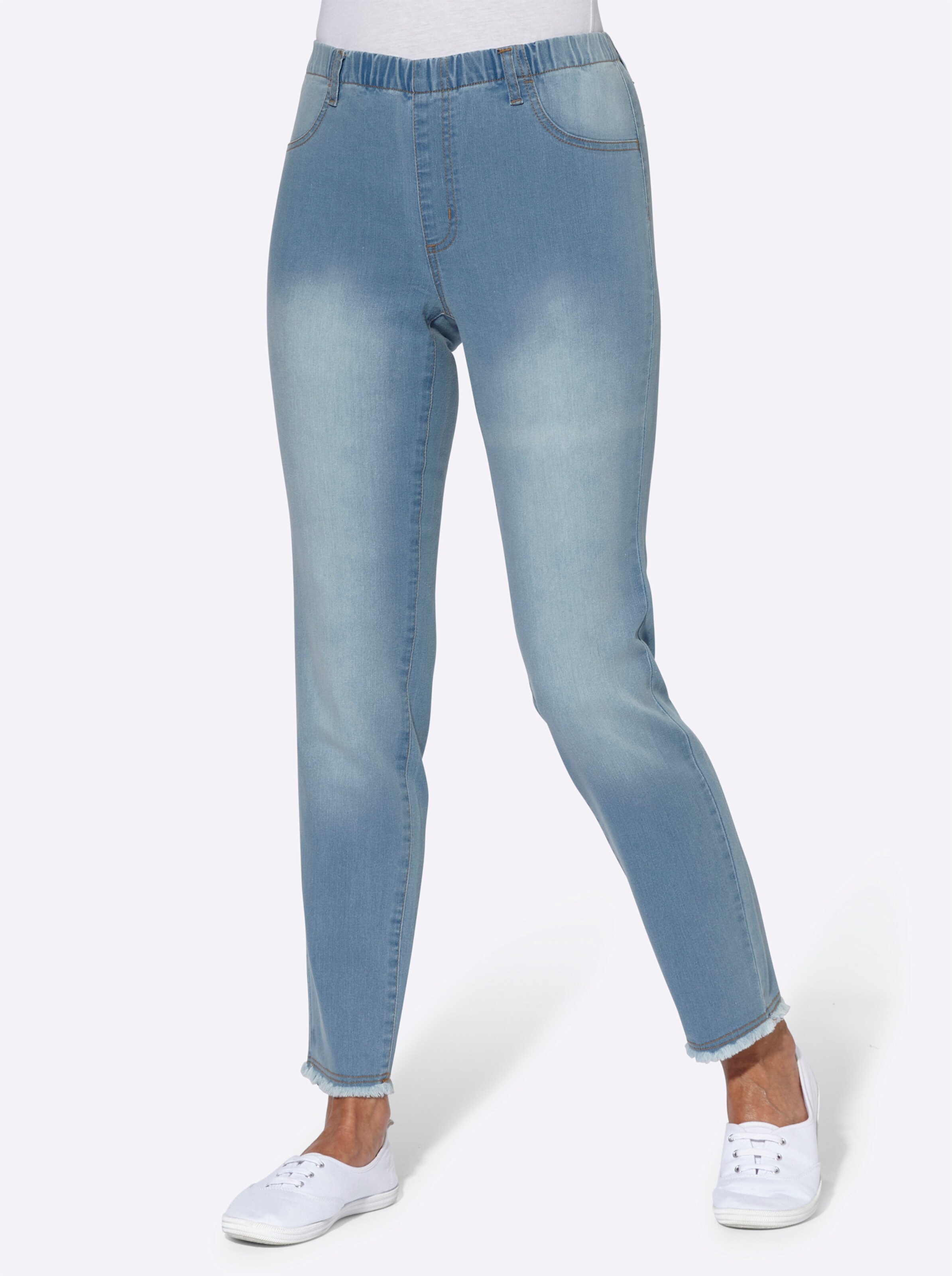 Jeans in blue-bleached