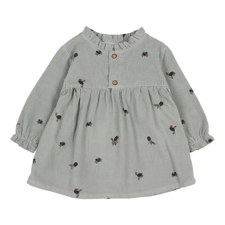 Búho Robe Velours Milleraies Forest Bébé | Bleu gris