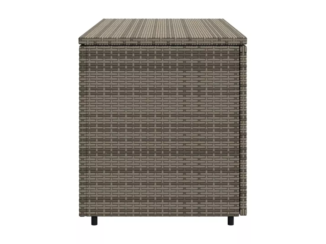 Armoire de rangement jardin gris 110x55x60,5 cm résine tressée