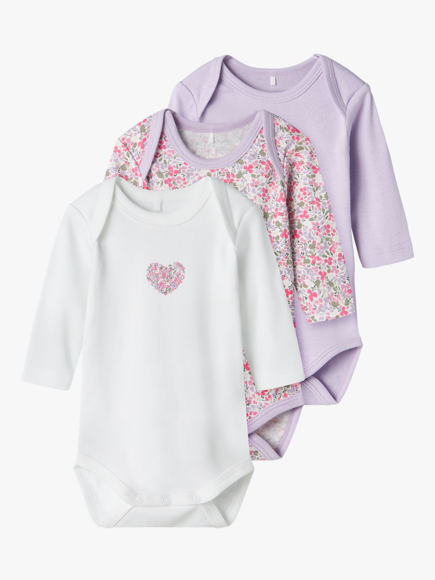 Body 3 Pack Long Sleeve Lilac Petit Flower