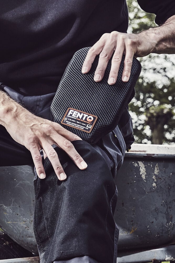 FENTO Pocket 100 - Kniebeschermers - Zwart/Oranje - 1 maat