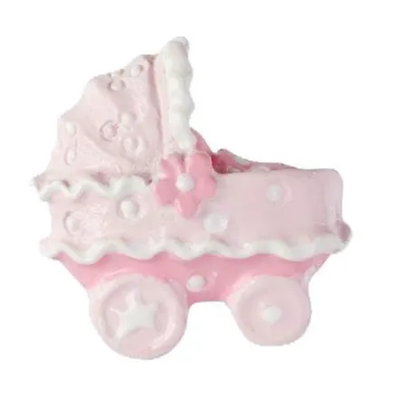 hobbyfun CREApop® Kinderwagen 2 cm, rosa, 4 Stück