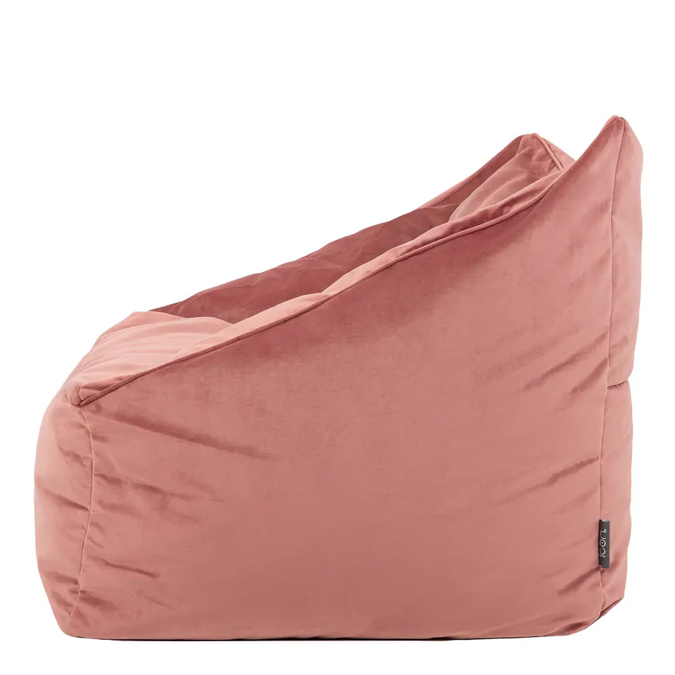 icon Zitzak Natalia - Fluwelen Zitzakfauteuil - Oud roze
