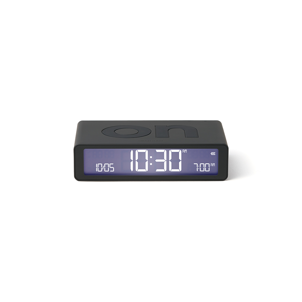 Flip Classic Digitaler Wecker Nachttisch Uhr mit LCD Display (LEX-LR157G3) - Dark Grey