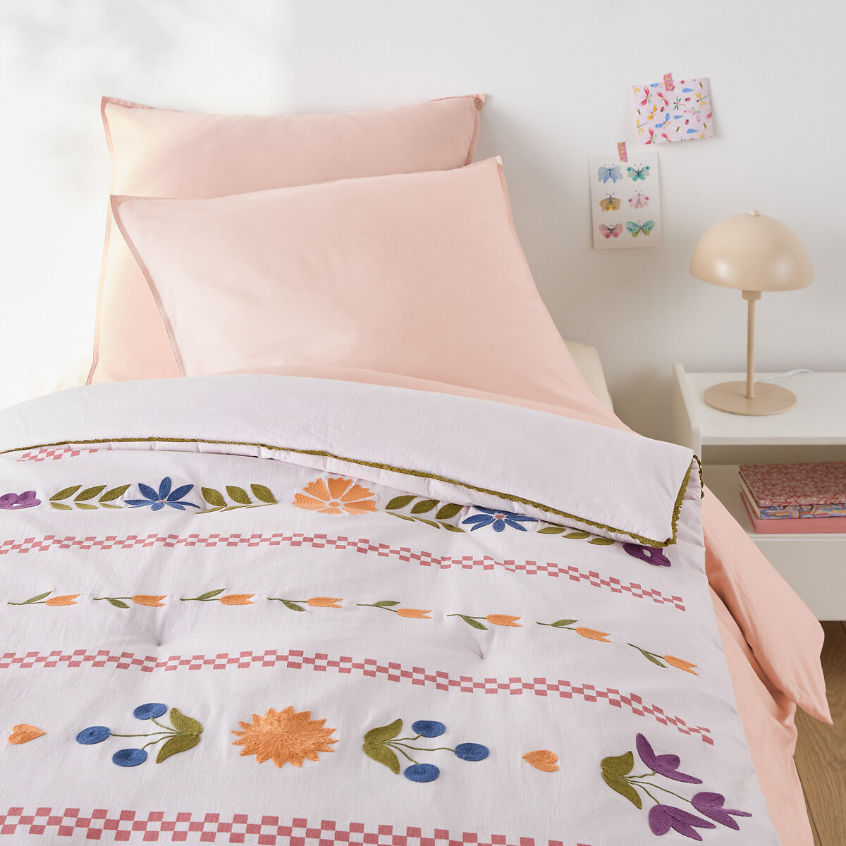 LA REDOUTE INTERIEURS<br>Edredom infantil acolchoado com estampa floral, Papilio