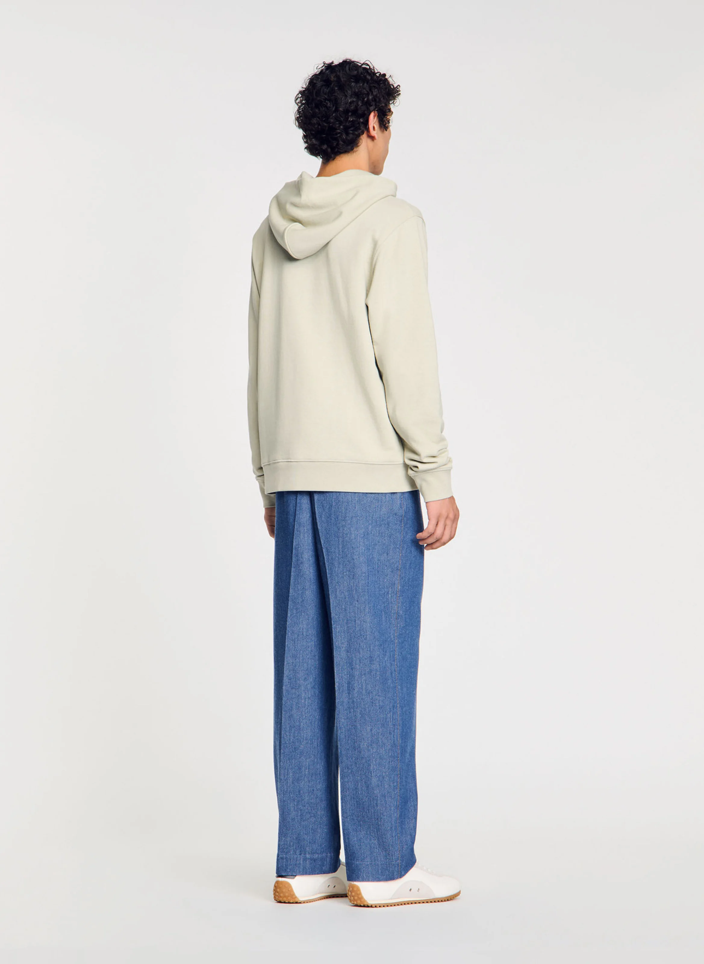Sweat droit en coton | Kaki