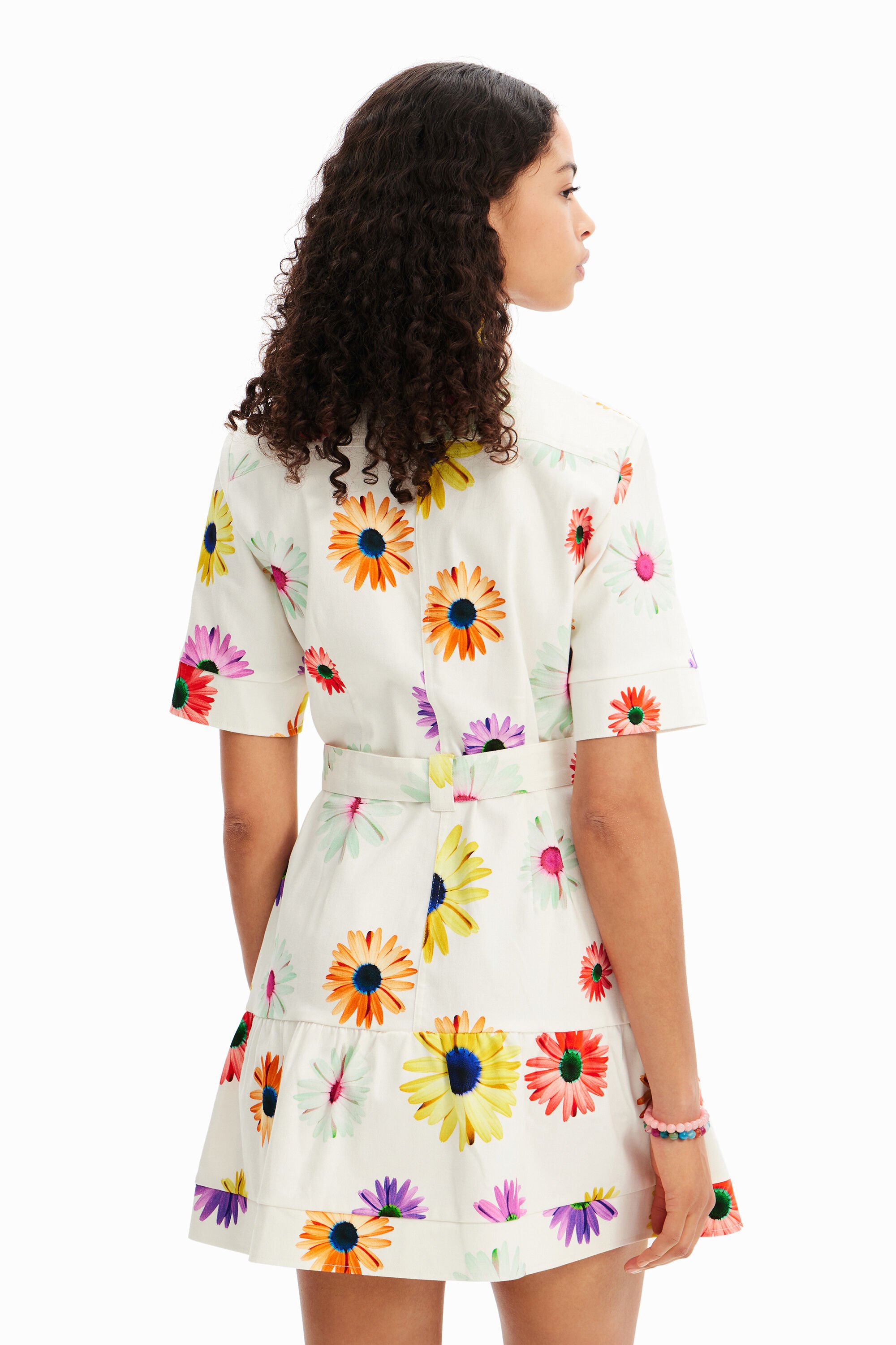 Robe chemise courte fleurs M. Christian Lacroix