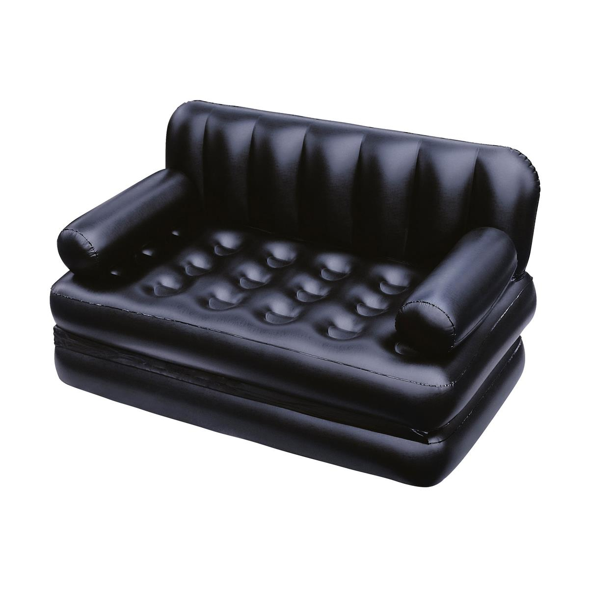 (188x152cm) 5in1 Multi-Max Luft Sofa Aufblasbare Couch Doppelbett Gäste Luftmatratze (75054) - Blau