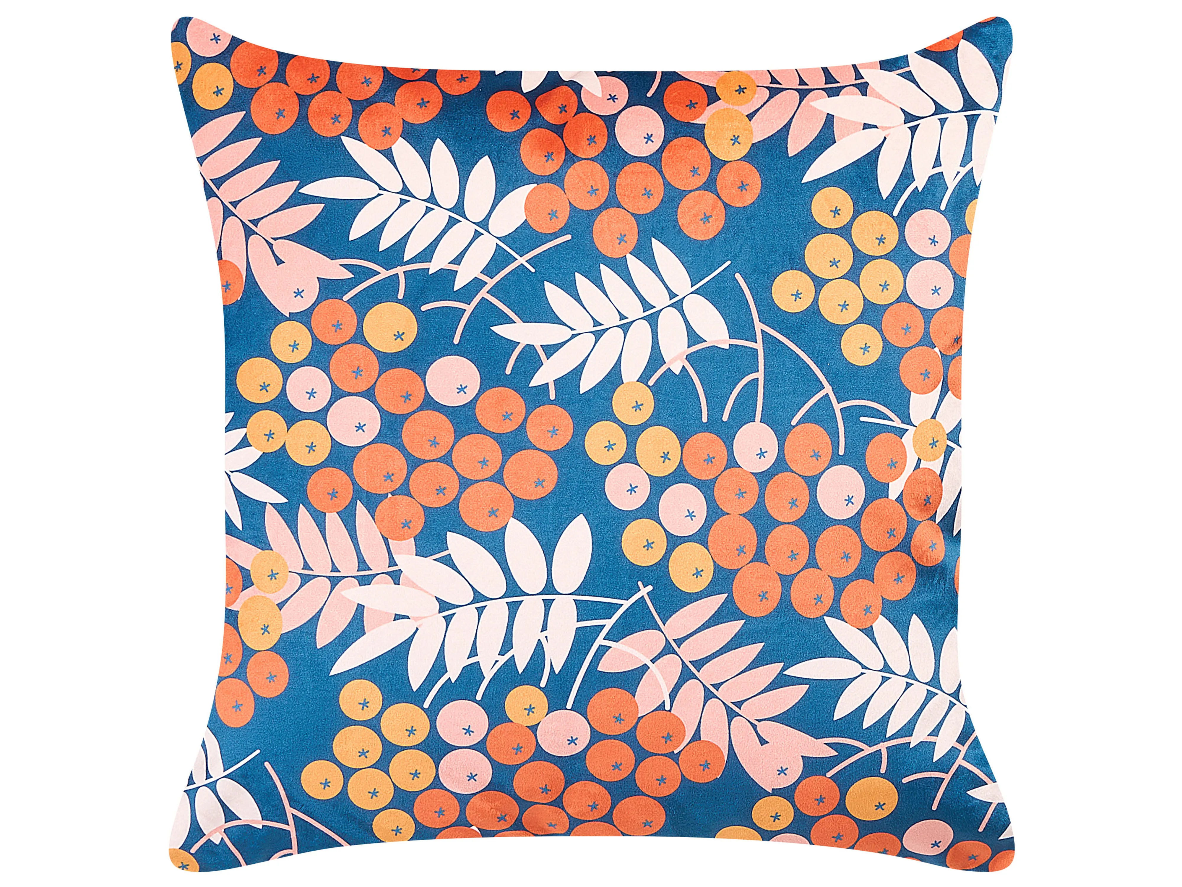 Set van 2 sierkussens SUMAC Fluweel 45 x 45 cm Meerkleurig bladpatroon