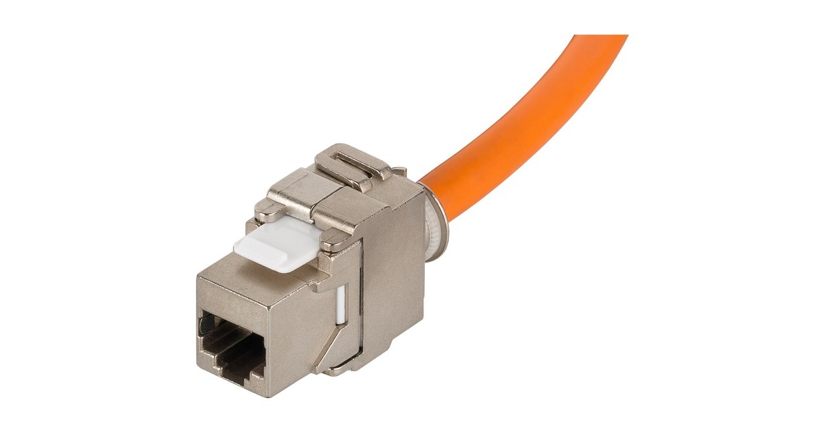 goobayPatchkabel RJ-45 aansluiting S/FTP, m. Cat.7a ruwe kabel  (Oranje, 50 m)